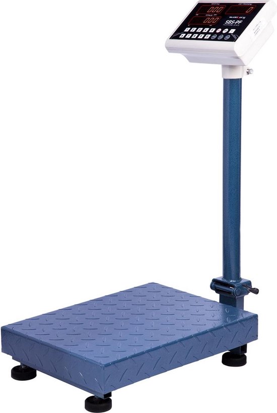 Borvat® | Digitale Platformweegschaal | 100 kg / 10 g | 40 x 30 cm | inklapbaar | Elektronische Pakket Weegschaal | Plateau Weegschaal