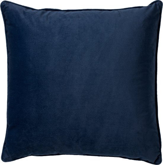 Dutch Decor FINN - Sierkussen 60x60 cm - velvet - effen kleur - Insignia Blue - donkerblauw - Inclusief binnenkussen