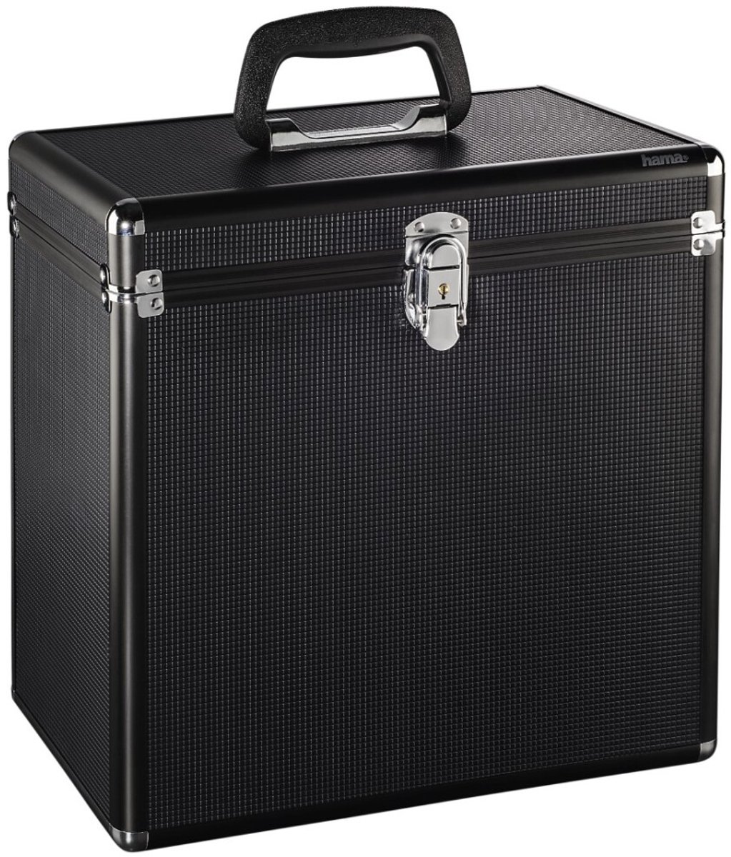 Hama LP-koffer 50, alu-look, zwart