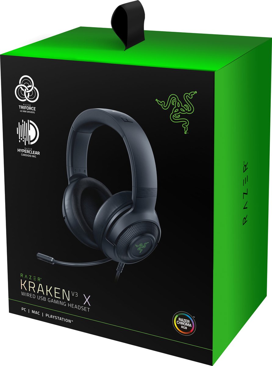 Razer Kraken V3 X - USB Gaming Headset - 7.1 Surround Sound - PC & PS4 | bol