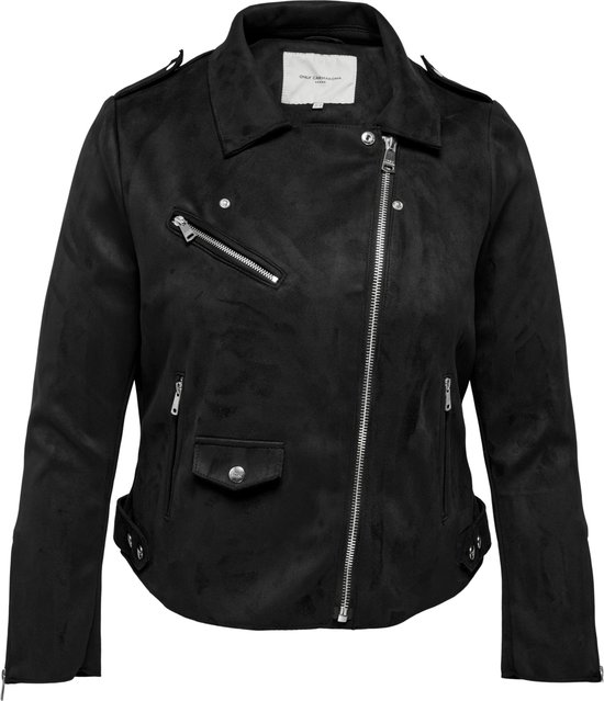ONLY Carmakoma CAREMMY BIKER - Chaqueta de cuero sintético - rosin/verde oscuro