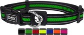 Reflecterende Airmesh Hondenhalsband Stabiele en verstelbare puppyhalsband - Groen L - 3,2 x 45-68 cm