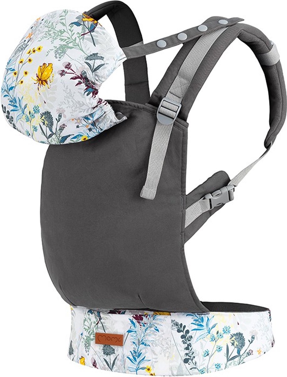MoMi COLLET Draagzak - Ergonomische Babydrager - M-Positie - Verstelbaar - Met Afneembare Capuchon - Veelkleurig