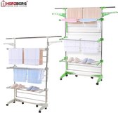 Herzberg 3-Tier Clothes Laundry Drying Rack Green