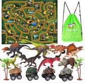 speelgoed Dinosaurus - dinosaure - Jurassic world - 4 voiture dinosaure - ENSEMBLE COMPLET - 9 dinosaures - 4