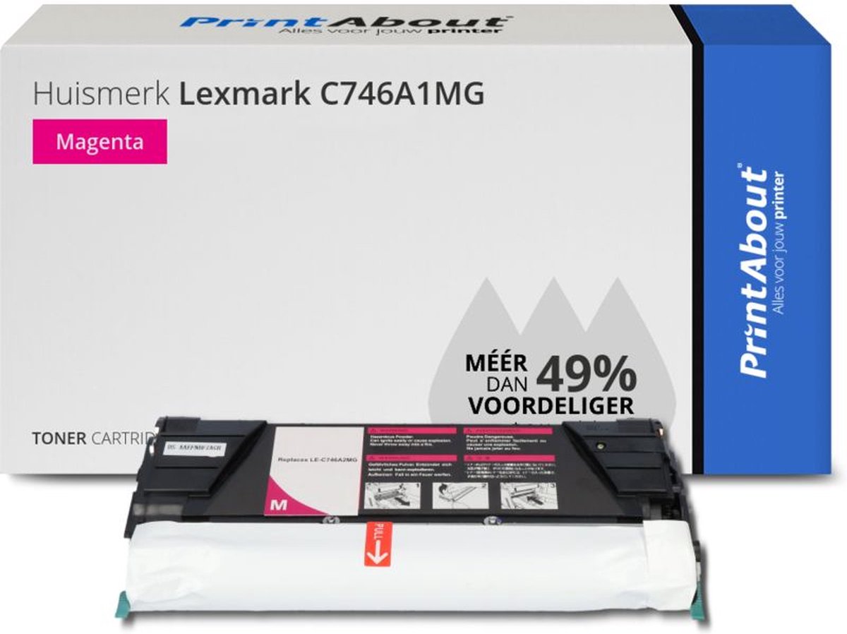 PrintAbout - Alternatief voor de Lexmark C746A1MG / magenta