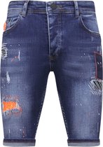 Denim Shorts Heren Slim Fit - 1049 - Blauw