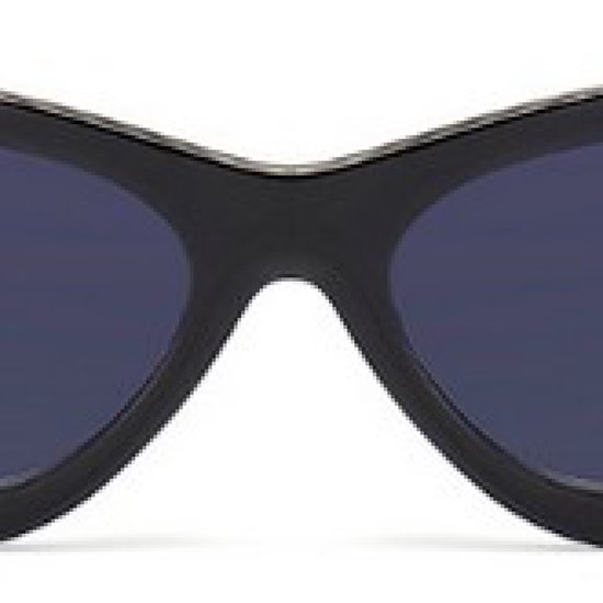 Hidzo Zonnebril Cat Eye Zwart - UV 400 - Zwarte Glazen