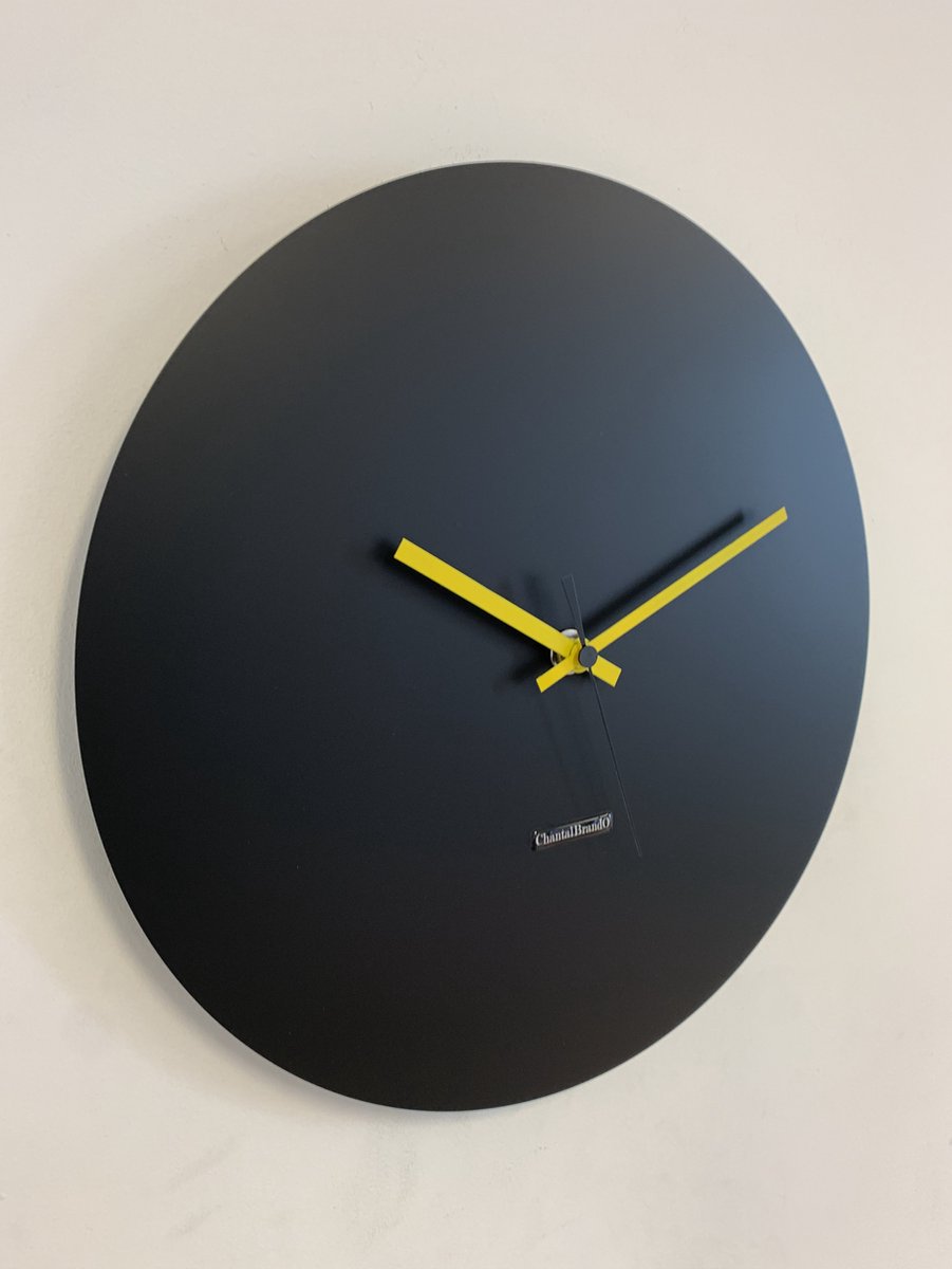 Wandklok ChantalBrandO MISTRAL BLACK -- MODERN DESIGN --