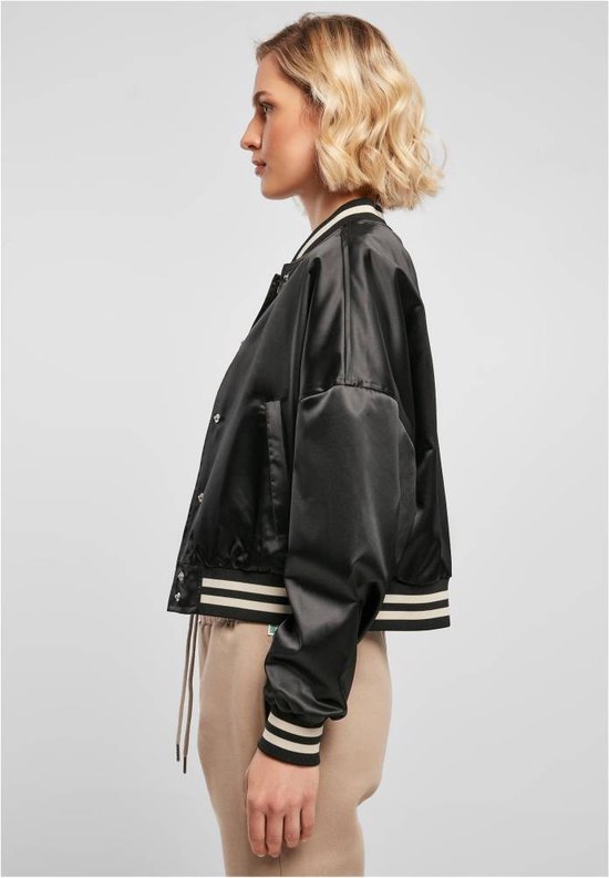 Urban Classics Varsity jacket 3XL Satin Zwart