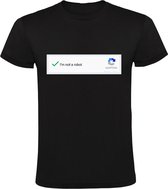 Not a Robot Heren T-shirt | Computer | reCaptcha | beveiliging | A.I | Zwart