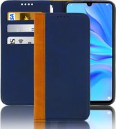 Geschikt voor Huawei P30 Lite/Honor 20S Foliohoes met Kaartsleuven en Video-standaard Blauw