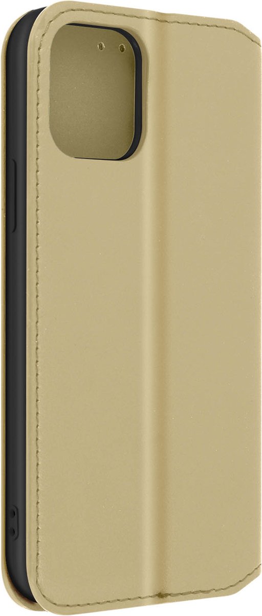 Avizar Foliohoes Geschikt voor iPhone 12 Mini met multifunctionele klep, Goud