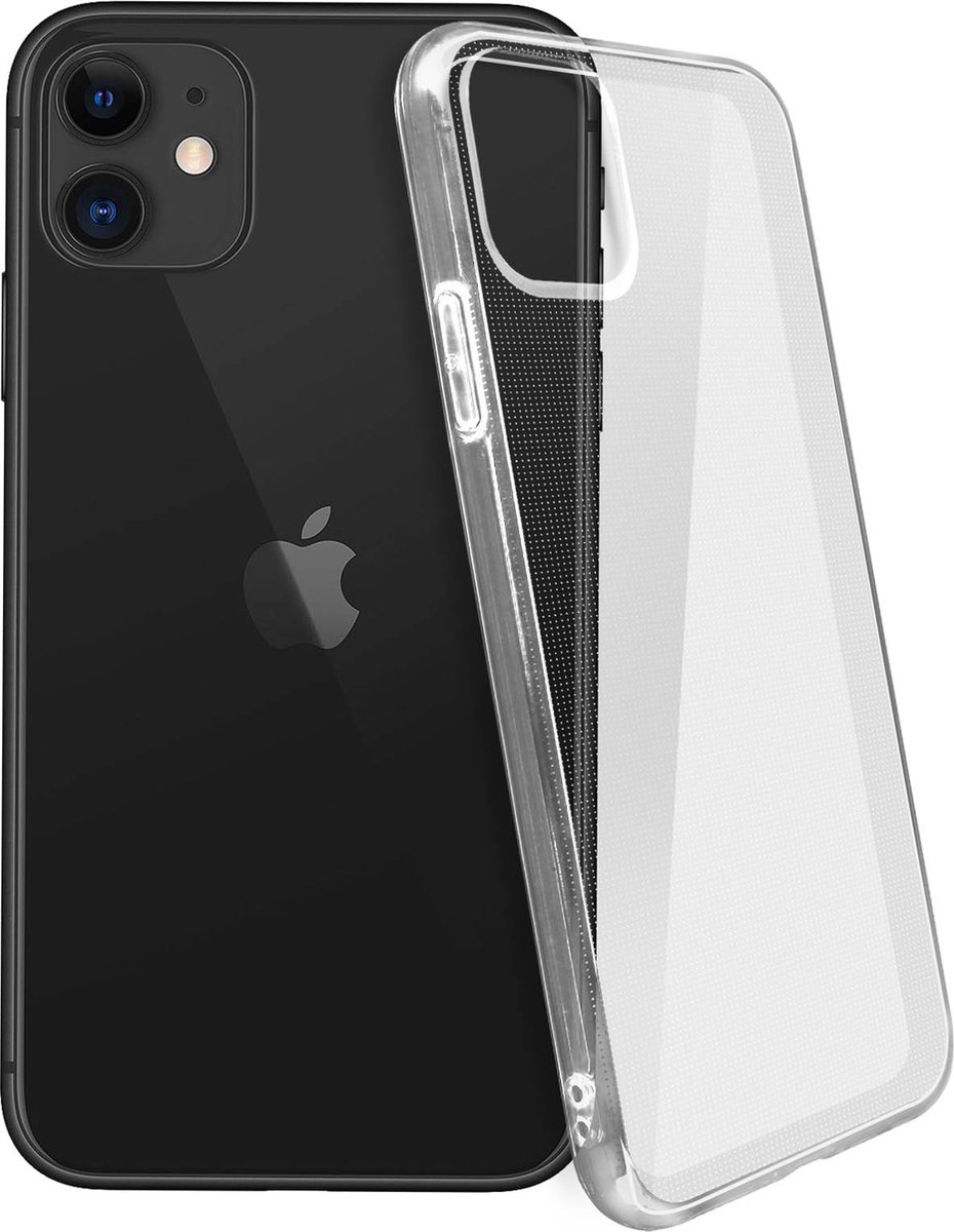 Avizar Hoesje Geschikt voor iPhone 11 Siliconen Flexibel Ultra Dun, Transparant