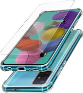 Pack Protection Geschikt voor Samsung Galaxy A51 hoesje + transparant gehard glas