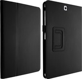 Geschikt voor Samsung Galaxy Tab S2 9.7 hoesje Interieur Soft Touch Stand Functie - Zwart