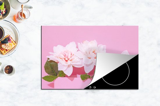 KitchenYeah® Inductie beschermer 81.2x52 cm - Bloesem - Zomer - Roze - Kookplaataccessoires - Afdekplaat voor kookplaat - Inductiebeschermer - Inductiemat - Inductieplaat mat