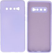 Fashion Backcover Telefoonhoesje - Color Hoesje - Geschikt voor Samsung Galaxy S10 - Paars