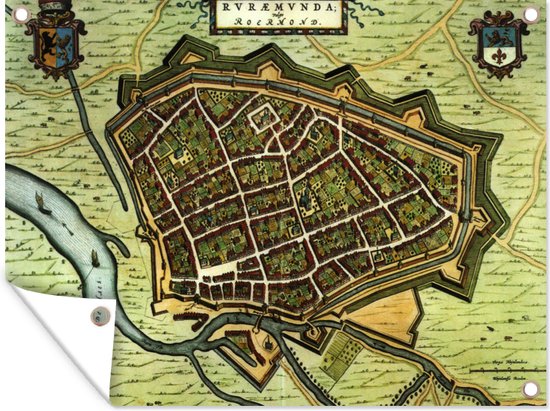 Stadskaart - Roermond - Antiek - Plattegrond