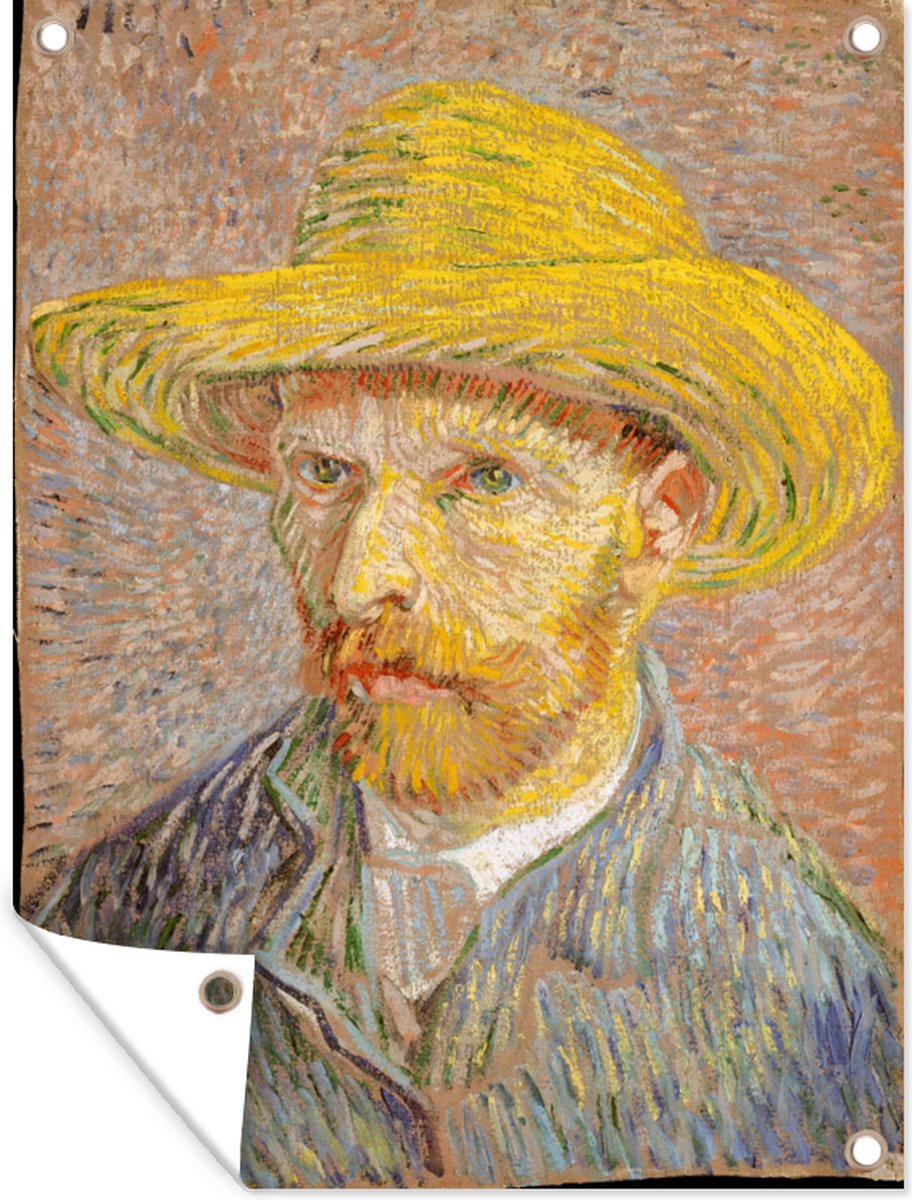 Autoportrait au chapeau de paille - Peinture de Vincent van Gogh Jardin  poster 30x40... | bol.com