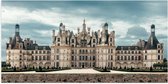 WallClassics - Poster Glanzend – Kasteel van Chambord - Frankrijk - 100x50 cm Foto op Posterpapier met Glanzende Afwerking
