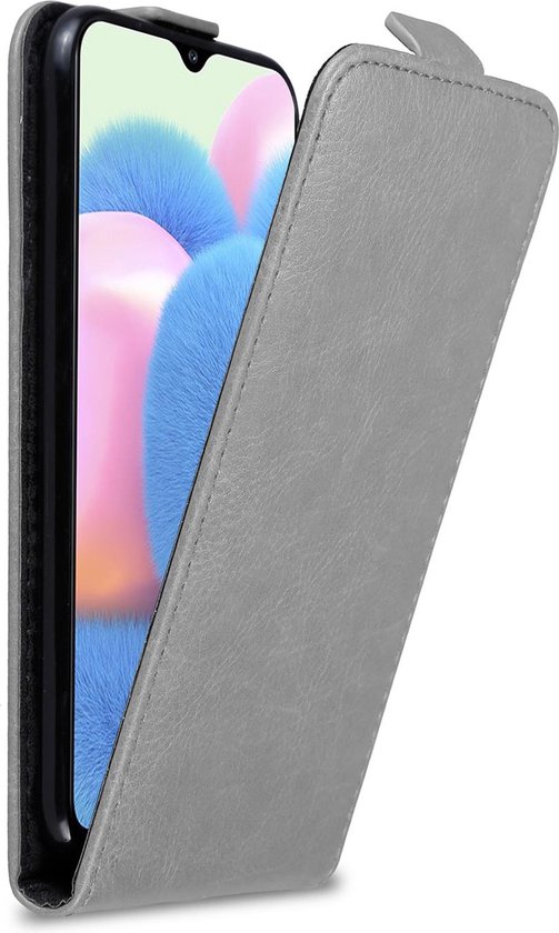 Coque Cadorabo pour Samsung Galaxy A50 4G / A50s / A30s en GRIS TITANE - Coque de protection au design rabattable avec fermeture magnétique