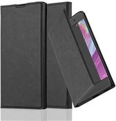 Cadorabo Hoesje voor Sony Xperia XA1 ULTRA in ZWARTE NACHT - Beschermhoes met magnetische sluiting, standfunctie en kaartvakje Book Case Cover Etui