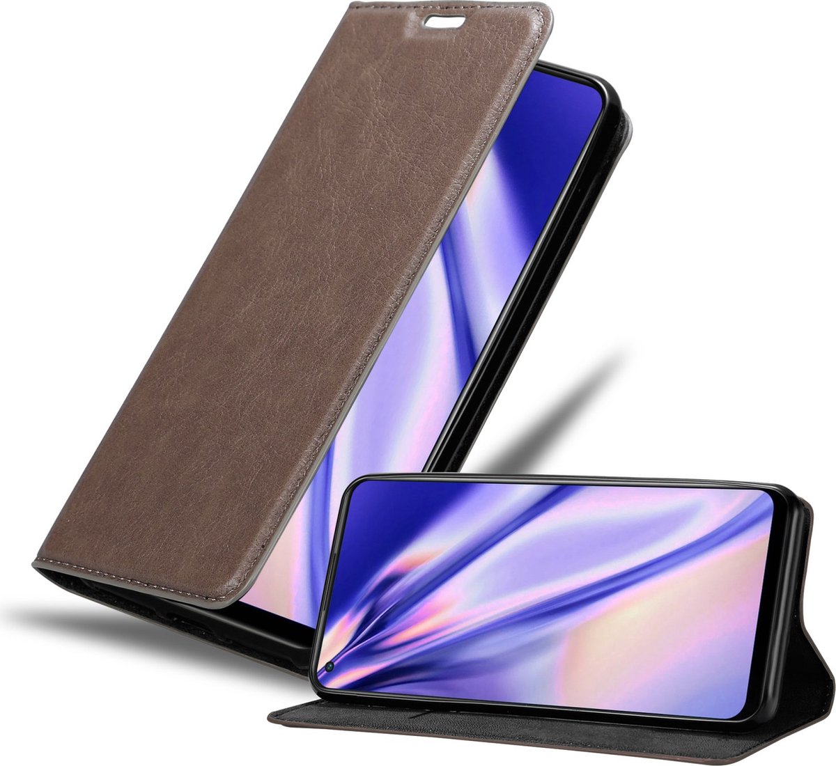Cadorabo Hoesje geschikt voor Oppo FIND X5 LITE / Reno7 5G in KOFFIE BRUIN - Beschermhoes met magnetische sluiting, standfunctie en kaartvakje Book Case Cover Etui