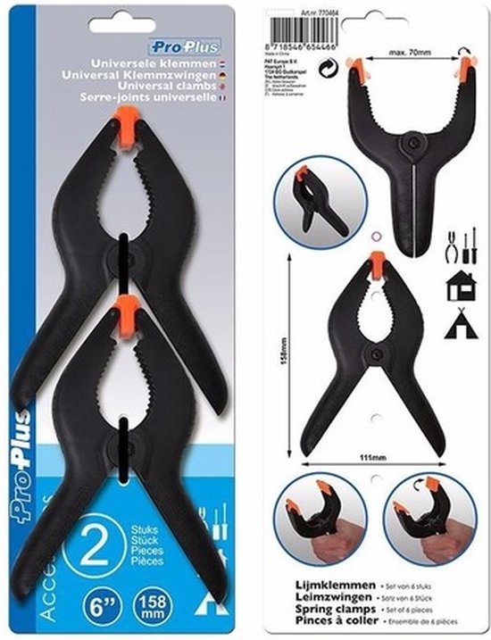 Hobby marktkraam zeil klemmen set van 20x stuks - Hobbyklemmen van Orange85 — afbeelding 4