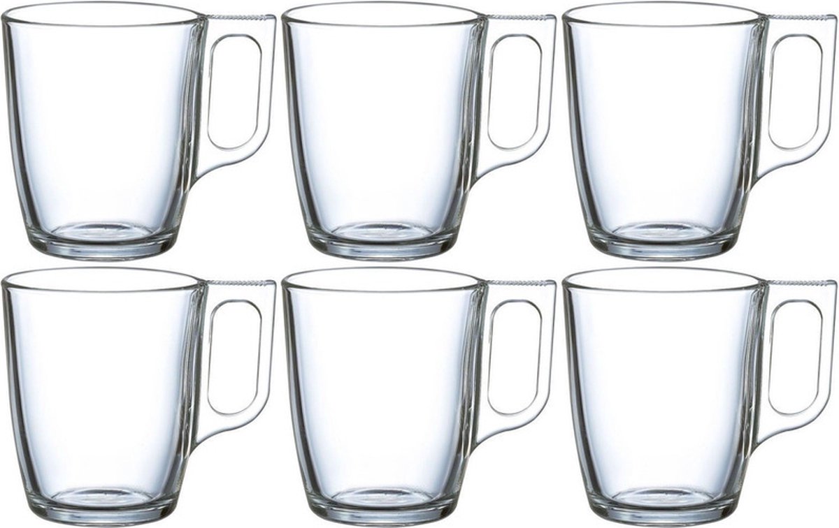 Luminarc Theeglazen / koffieglazen - 18x stuks - glas - 250 ml - Vaatwasser bestendig