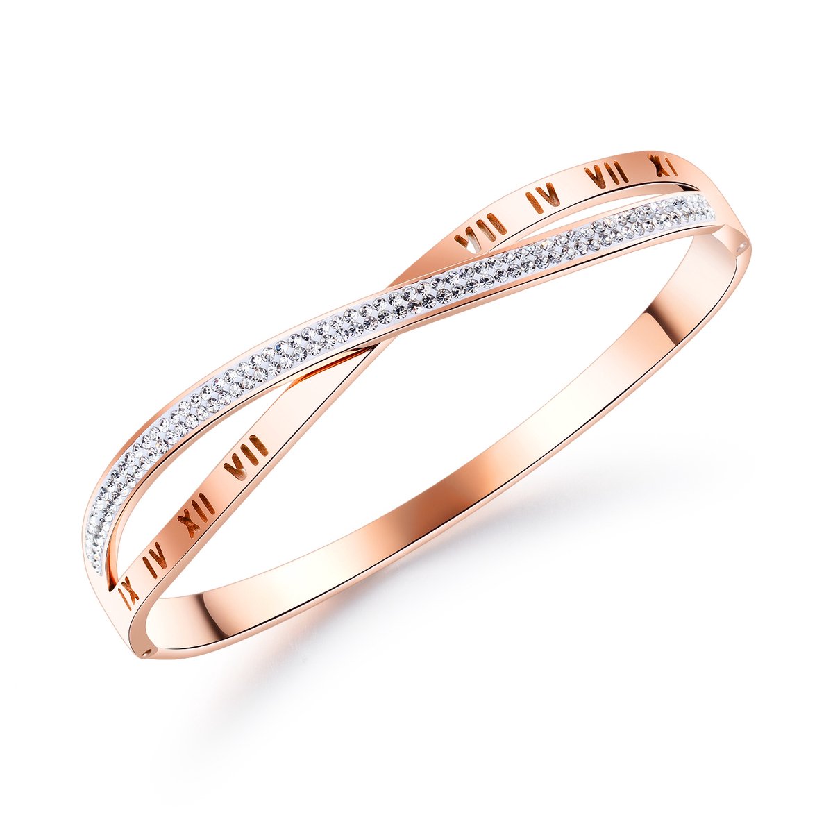 Subarashi Prachtige Armband leuke valentijn Diamanten armband met geschenkzakje voor vriendin-Dames gouden armband-Nieuwe design
