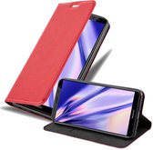 Cadorabo Hoesje voor Huawei MATE 10 LITE in APPEL ROOD - Beschermhoes met magnetische sluiting, standfunctie en kaartvakje Book Case Cover Etui