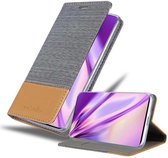 Cadorabo Hoesje voor Samsung Galaxy S20 in LICHTGRIJS BRUIN - Beschermhoes met magnetische sluiting, standfunctie en kaartvakje Book Case Cover Etui