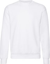 Witte unisex sweater Classic Fruit of the Loom maat XXXL