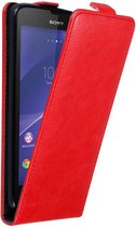 Cadorabo Hoesje voor Sony Xperia T3 in APPEL ROOD - Beschermhoes in flip design Case Cover met magnetische sluiting