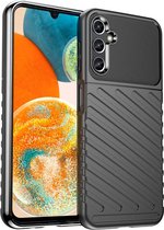 iMoshion Hoesje Geschikt voor Samsung Galaxy A14 (5G) / A14 (4G) Hoesje Siliconen - iMoshion Thunder Backcover - Zwart