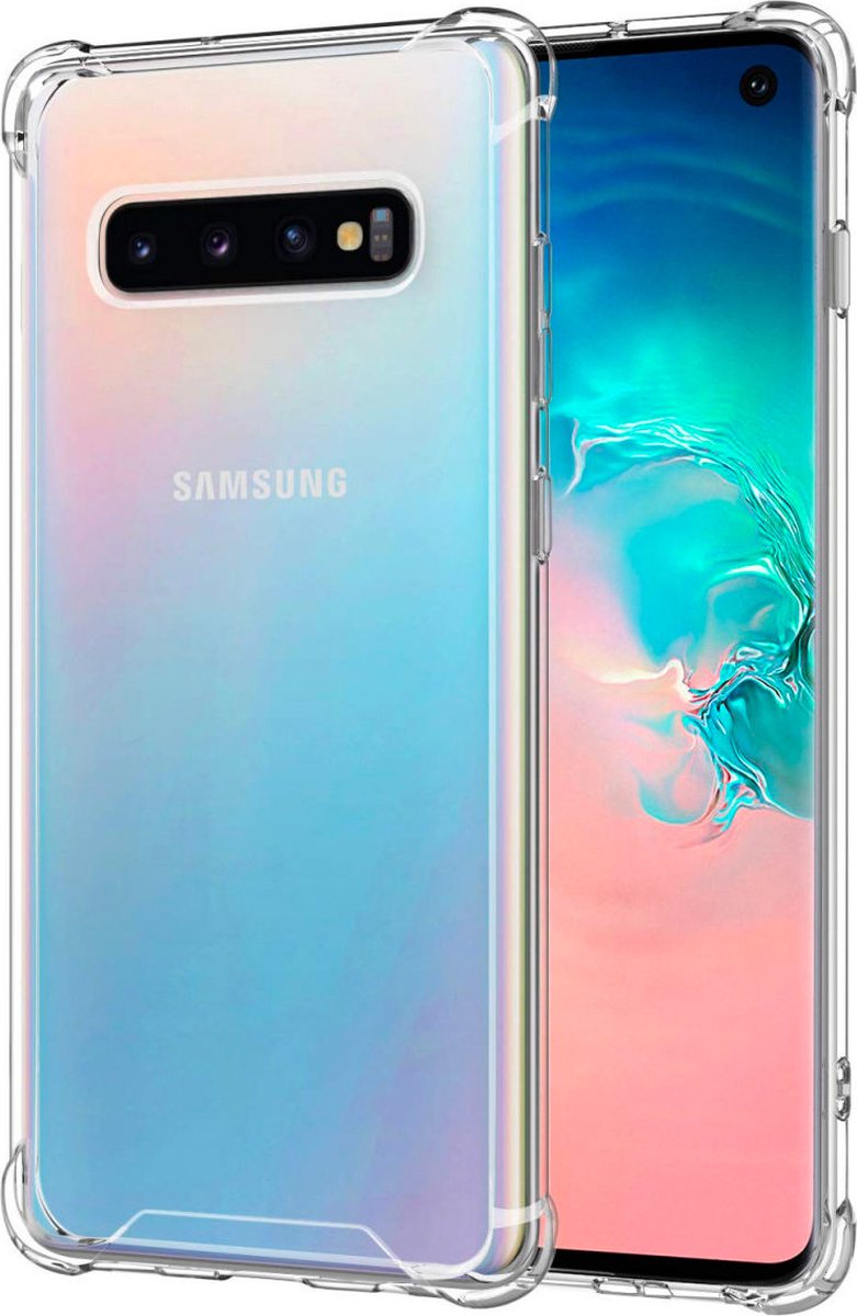 Samsung S10 Plus Hoesje Transparant Shock Proof Siliconen Hoes Case Cover - Samsung Galaxy S10 Plus Hoesje