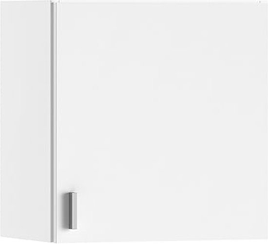 1-deurs hangkast Memphis Wit Wit - Breedte 50 cm - Hoogte 53 cm - Diepte 35 cm - Met planken - Met openslaande deuren