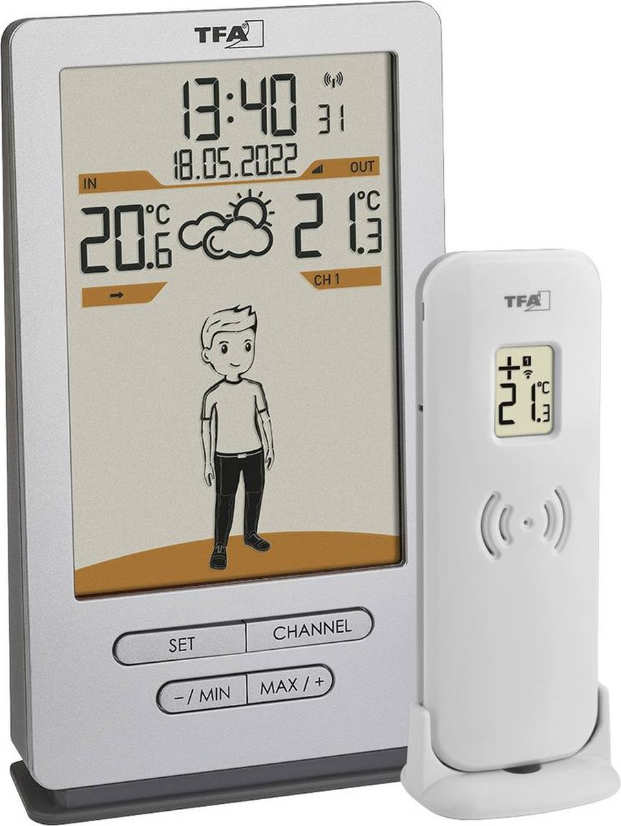 TFA Dostmann Sensore Esterno Temperatura 30.3250.02 – Trasmettitore Wireless Aggiuntivo Per Stazione Meteo 35.1166