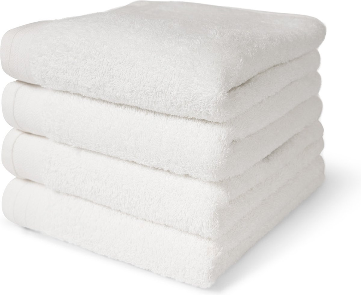 Satize Comfort Handdoeken 50x100 cm - Dikke band - Set van 6 - Badhanddoeken hotelkwaliteit - 100% katoen - Wit