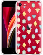 iPhone SE 2020 Hoesje Diamonds - Designed by Cazy