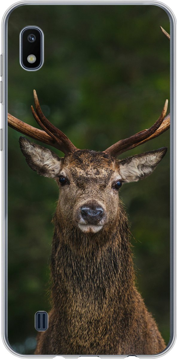 Telefoonhoesje Geschikt voor Samsung Galaxy A10 hoesje - Hert - Gewei - Natuur - Siliconen Telefoonhoesje Telefoonhoesje