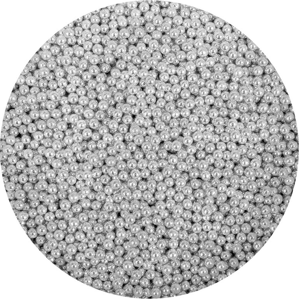 BrandNewCake® Suikerparels Metallic Zilver Ø 4mm 80gr - Strooisel - Eetbare Taartdecoratie