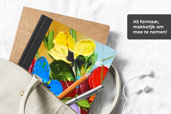 Carnet - Cahier d'écriture - Peinture à l'huile - Peinture - Fleurs - Carnet - Format A5 - Bloc-notes