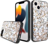 ZT Silicone telefoonhoesje met print Geschikt voor: iPhone 14 Pro Max - Broken Wall - ZT Accessoires