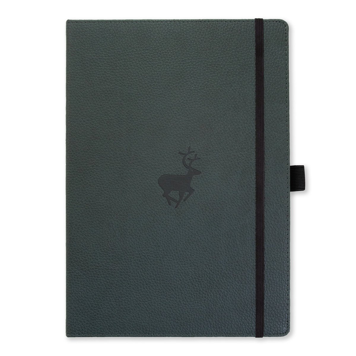 Dingbats* Wildlife A4 Notitieboek – Green Deer Stippen – Bullet Journal met 100 gsm Inktvrij Papier – Schetsboek met Harde Kaft, Elastische Sluiting en Bladwijzer