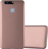 Cadorabo Hoesje voor Huawei P9 PLUS in METALLIC ROSE GOUD - Beschermhoes gemaakt van flexibel TPU silicone Case Cover