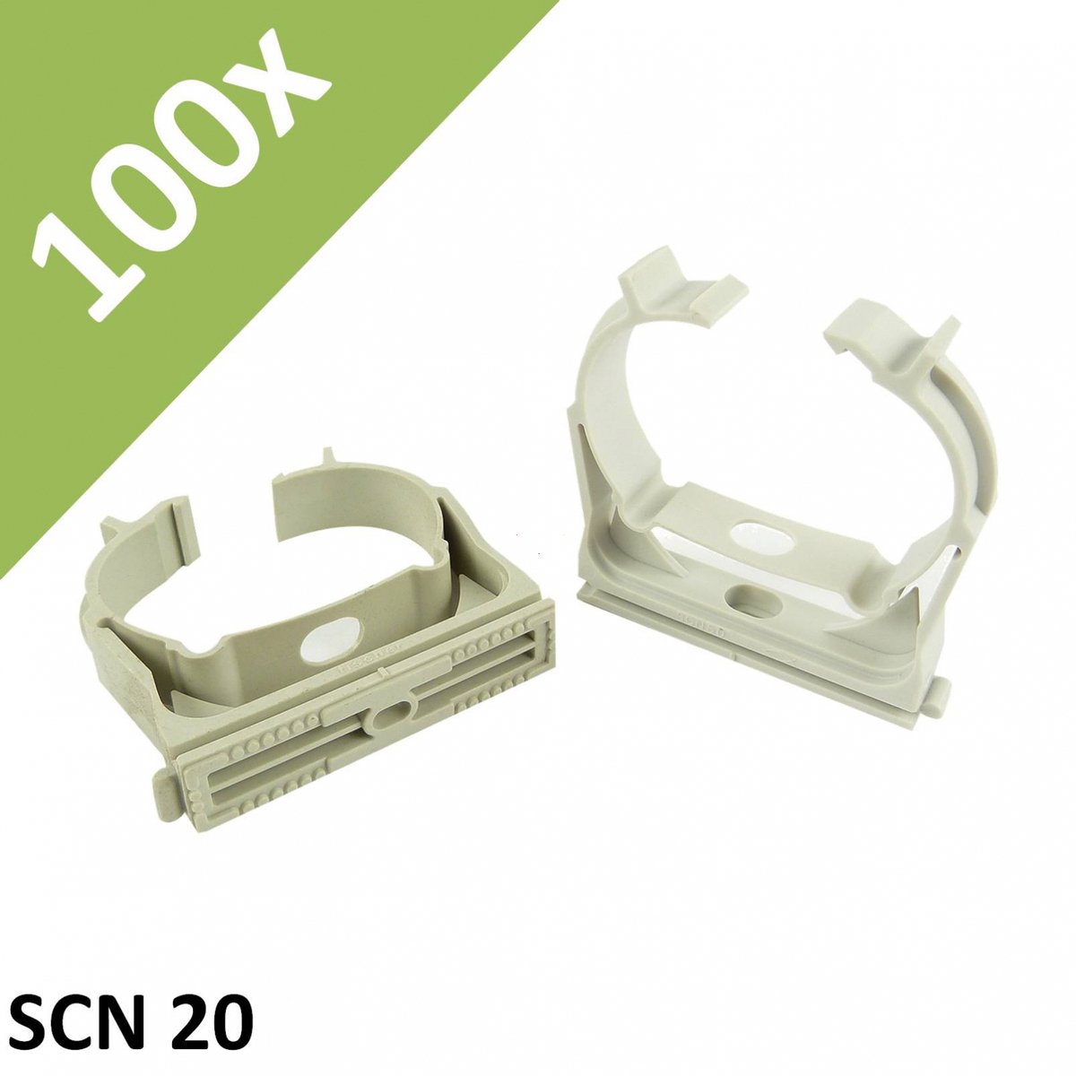 Fischer, clip clamp, SCN 20, clamp, pipe clamp, 1262 VE 100 pieces - 1) 100x SCN 20