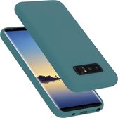 Cadorabo Hoesje geschikt voor Samsung Galaxy NOTE 8 in LIQUID GROEN - Beschermhoes gemaakt van flexibel TPU silicone Case Cover