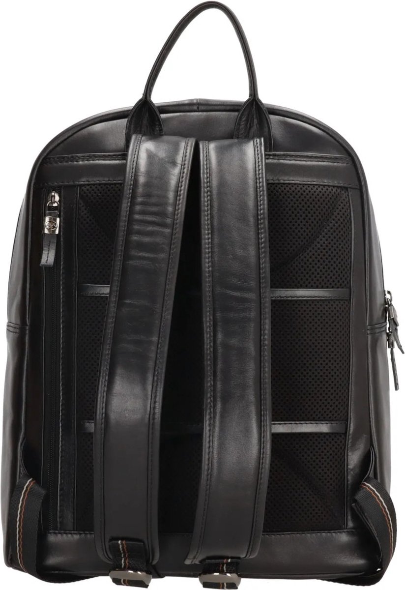 Micmacbags Le Mans Heren LaptoptasRugzak Leer Zwart